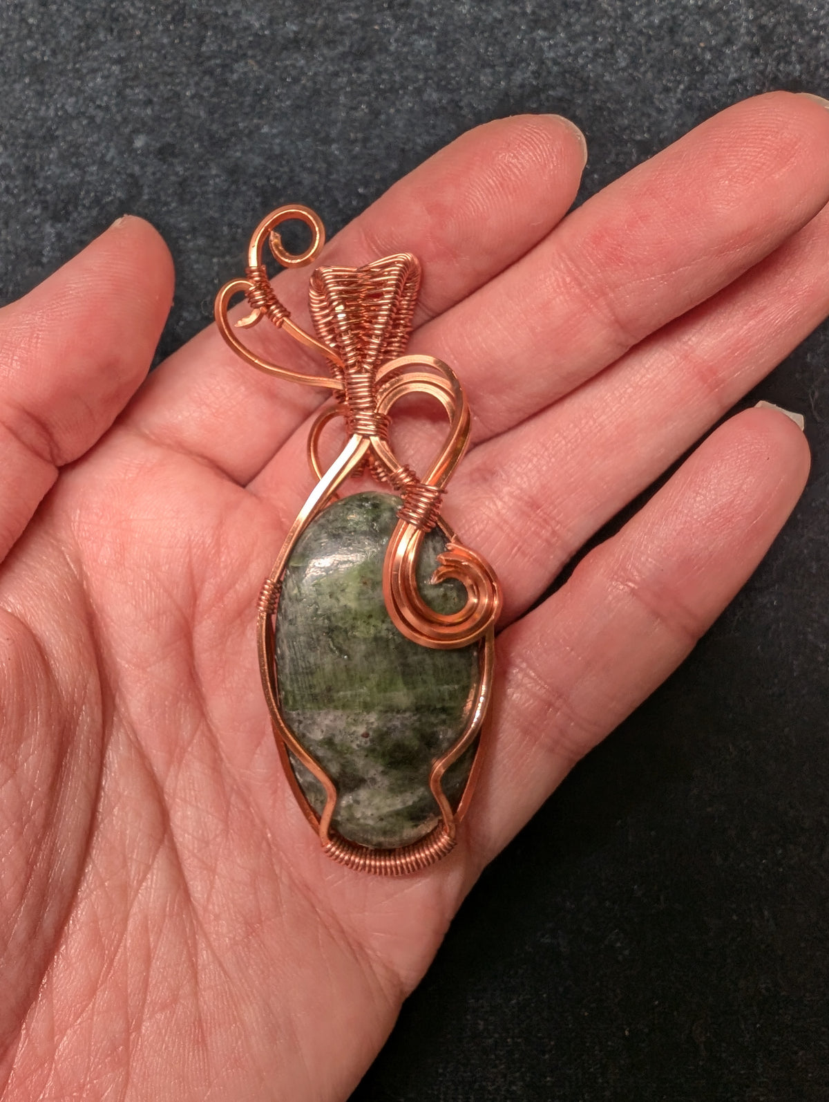 Seraphinite Wire Wrapped Pendant