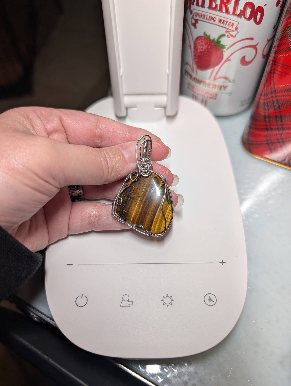 Tiger Eye Wire Wrapped Pendant