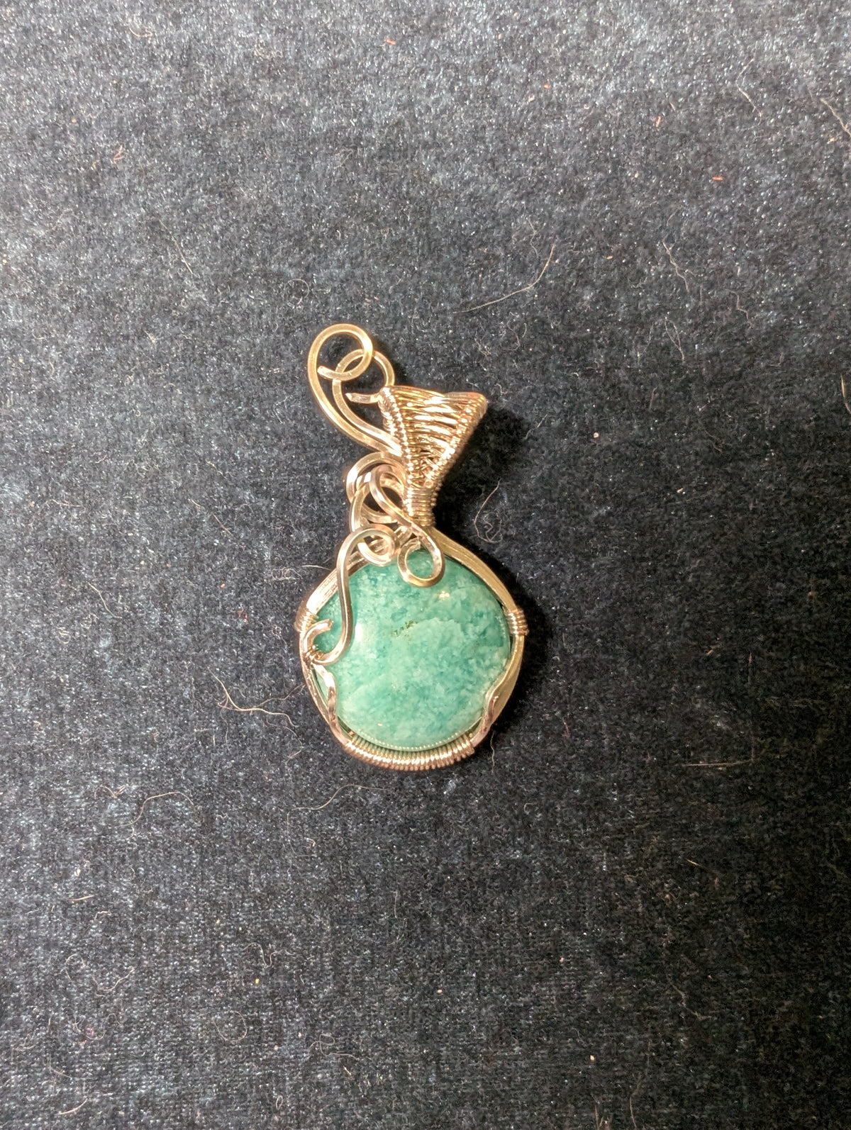 Amazonite Wire Wrapped Pendant