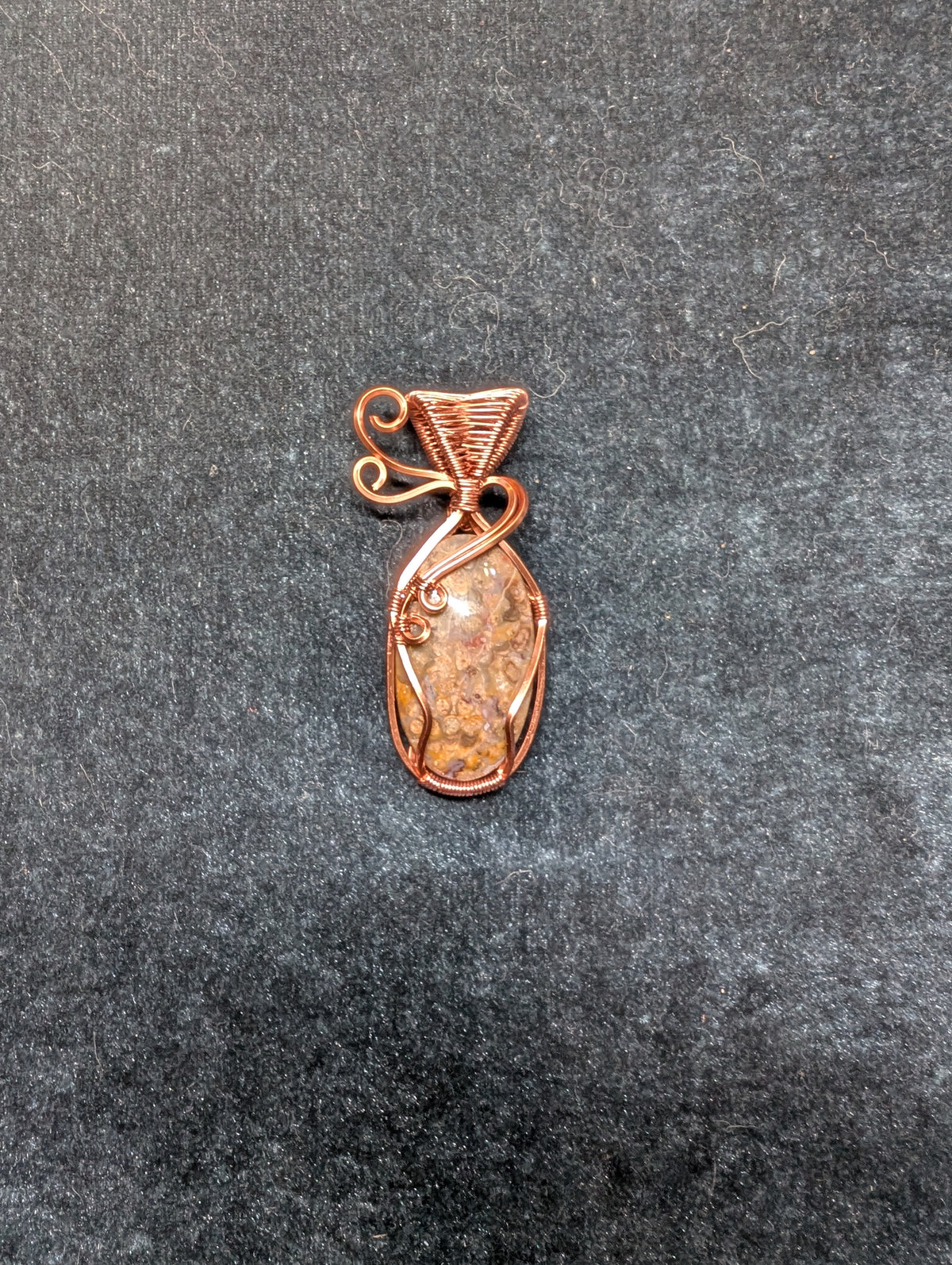 Rhyolite Wire Wrapped Pendant