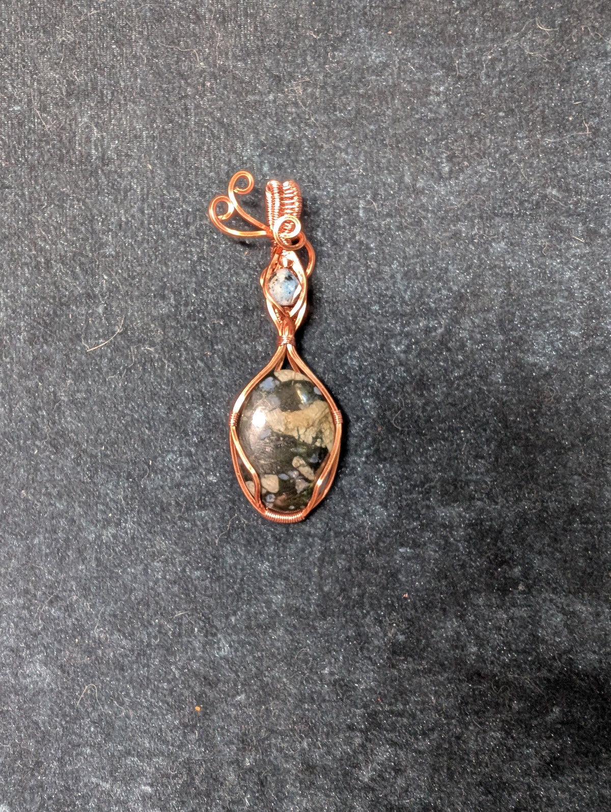 Jasper and K2 Wire Wrapped Pendant