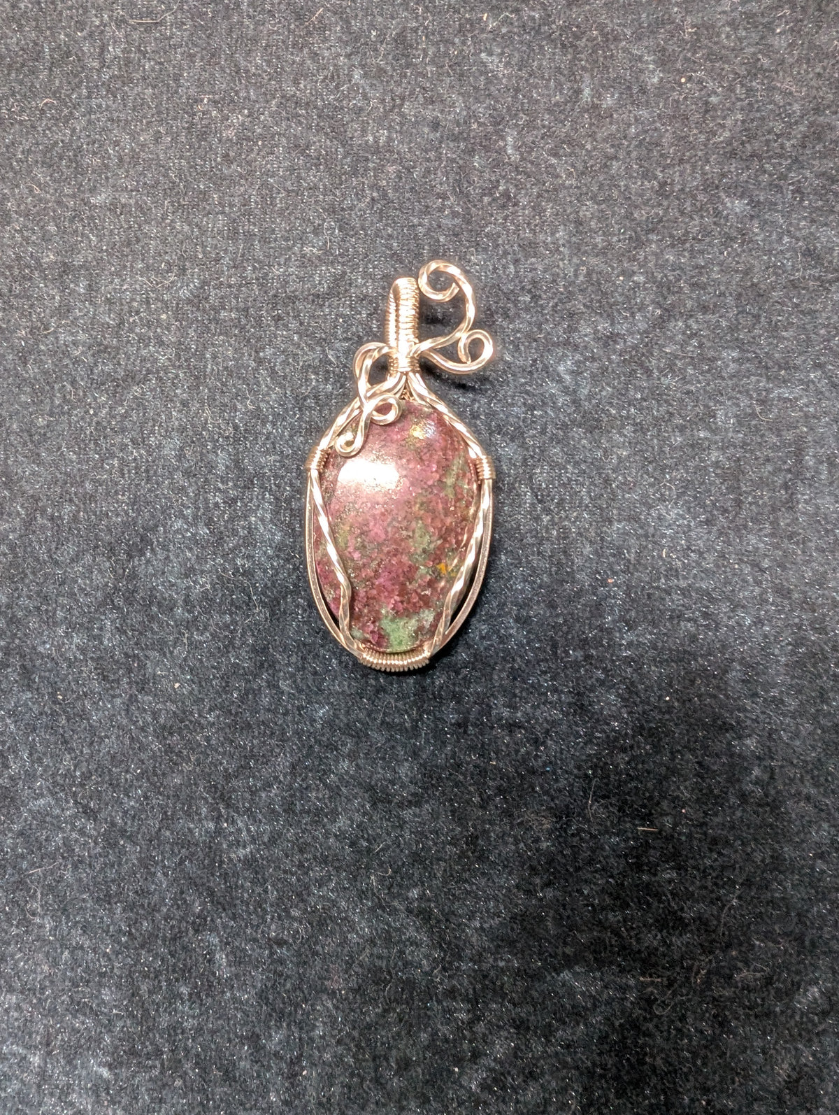 Ruby in Zoisite Wire Wrapped Pendant